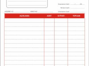 Hükümsüzdür Kayıp Fatura Defteri